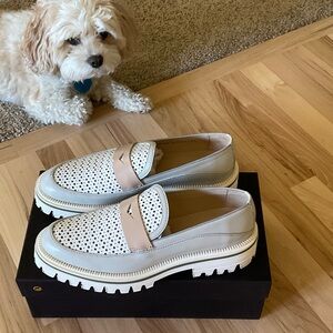 Stylish Cream and Tan Women's Loafers